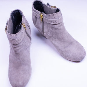 Grey Suede Booties